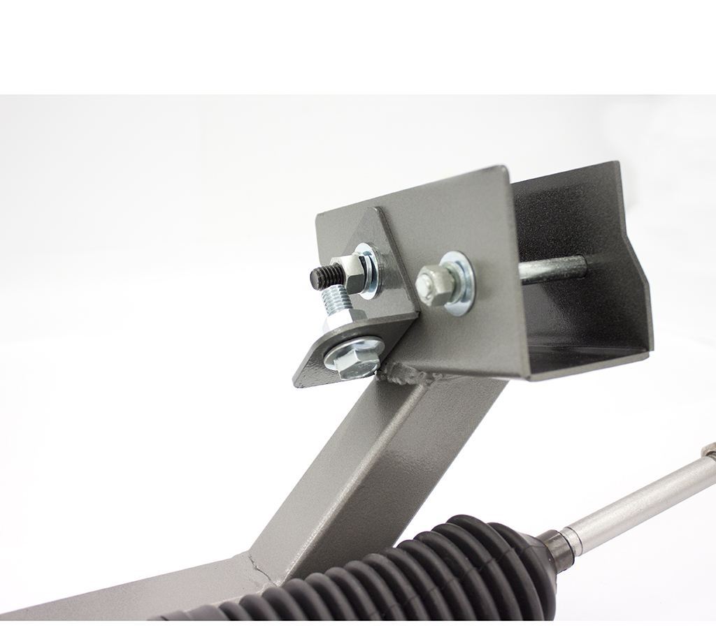 Left-hand cradle mount that bolts in front of the idler arm bracket