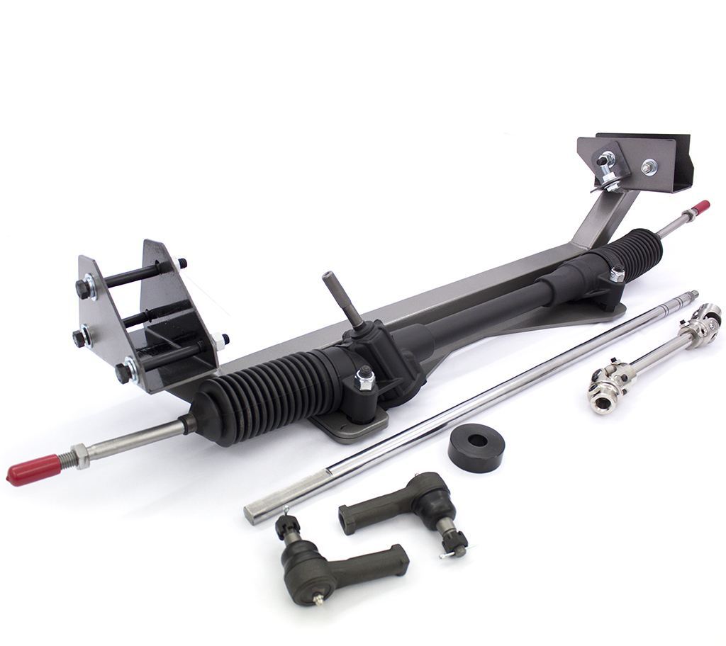 Hemi Performance rack and pinion steering conversion kit with cradle, steering rack, tie rod ends and steering shaft